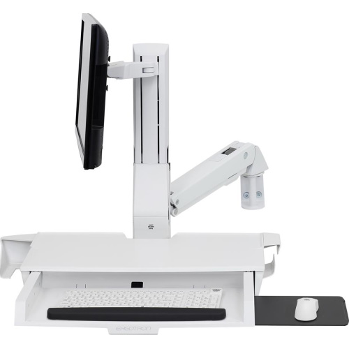 Ergotron SV Combo Arm with Worksurface & Pan White 45-583-216