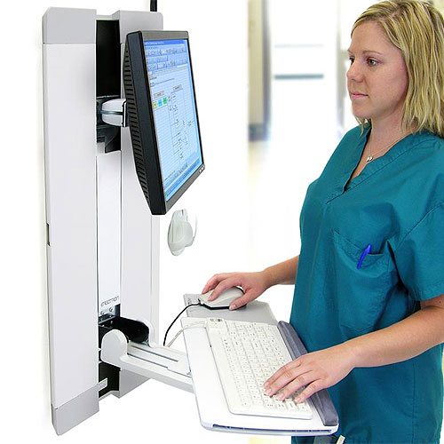 Ergotron StyleView Vertical Lift Patient Room White 60-609-216