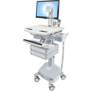 Ergotron StyleView SV44 Powered Medical Laptop Cart with 4 Drawers SV44-1142-4