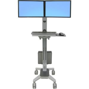 Ergotron Neo-Flex Dual LCD Wideview Mobile Workspace Cart 24-194-055