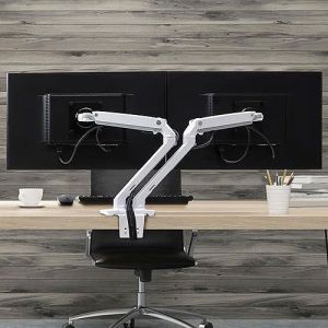 Ergotron MXV Desk Dual Monitor Arm White 45-496-216
