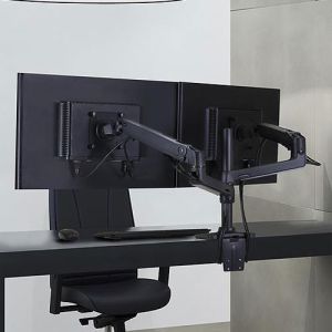 Ergotron LX Dual Stacking Arm Tall Pole Matte Black 45-509-224