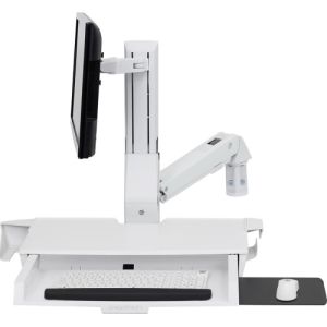 Ergotron SV Combo Arm with Worksurface & Pan White 45-583-216