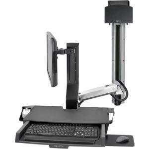 Ergotron SV Combo System Worksurface Pan Small CPU Holder Aluminum 45-594-026