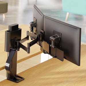 Ergotron TRACE Dual Monitor Mount Matte Black 45-631-224