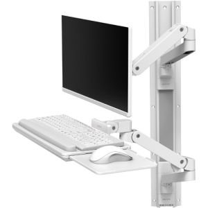 Ergotron LX Pro Wall Keyboard & Monitor Mount System White 45-696-290
