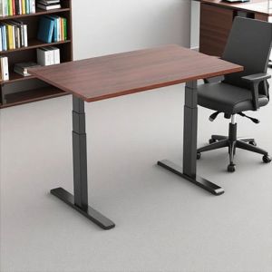 Ergovida Motorized Sit-Stand Desk 1500mm x 750mm Walnut/Black EED-623D