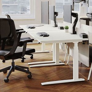 Ergovida Motorized Sit-Stand Desk 1500mm x 750mm White/White EED-623D