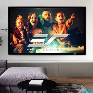 Elite Screens ER120WH2 Sable Frame CineWhite 16:9 Projector Screen 120 Inch