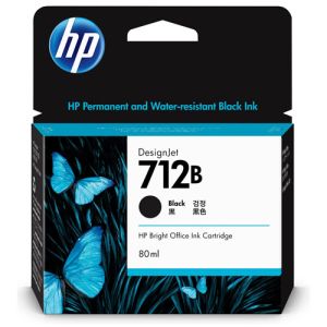 HP 712B Black Designjet Ink Cartridge 80ml 3ED29A