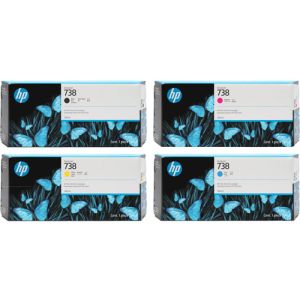 HP DesignJet T850/T950 High Yield Ink Cartridge Set - 300ml Black - 300ml Each Colour