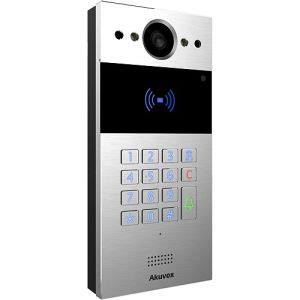 Akuvox R20K Intercom with Keypad and RF Card Reader Silver