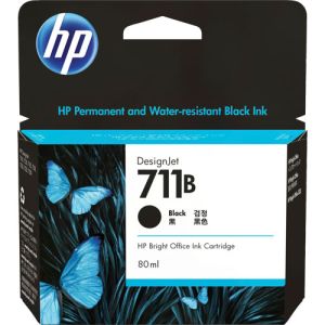 HP 711B Black Designjet Ink Cartridge 80ml 3WX01A - T130 - T530
