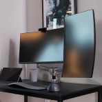 Ergotron LX Dual Side-by-Side Arm Polished Aluminum 45-245-026