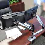 Ergotron LX Dual Stacking Arm Polished Aluminum 45-248-026