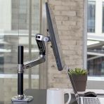Ergotron LX Desk Monitor Arm Tall Pole Polished Aluminum 45-295-026