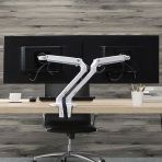 Ergotron MXV Desk Dual Monitor Arm White 45-496-216