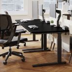 Ergovida Motorized Sit-Stand Desk 1500mm x 750mm Black/Black EED-623D