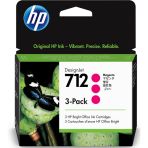 HP 712 Magenta Designjet Ink Cartridge 3 Pack 29ml 3ED78A