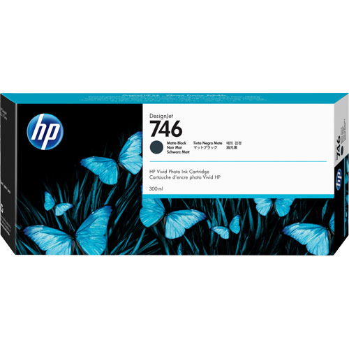 HP 746 Matte Black Designjet Ink Cartridge 300ml P2V83A - Z6 - Z9